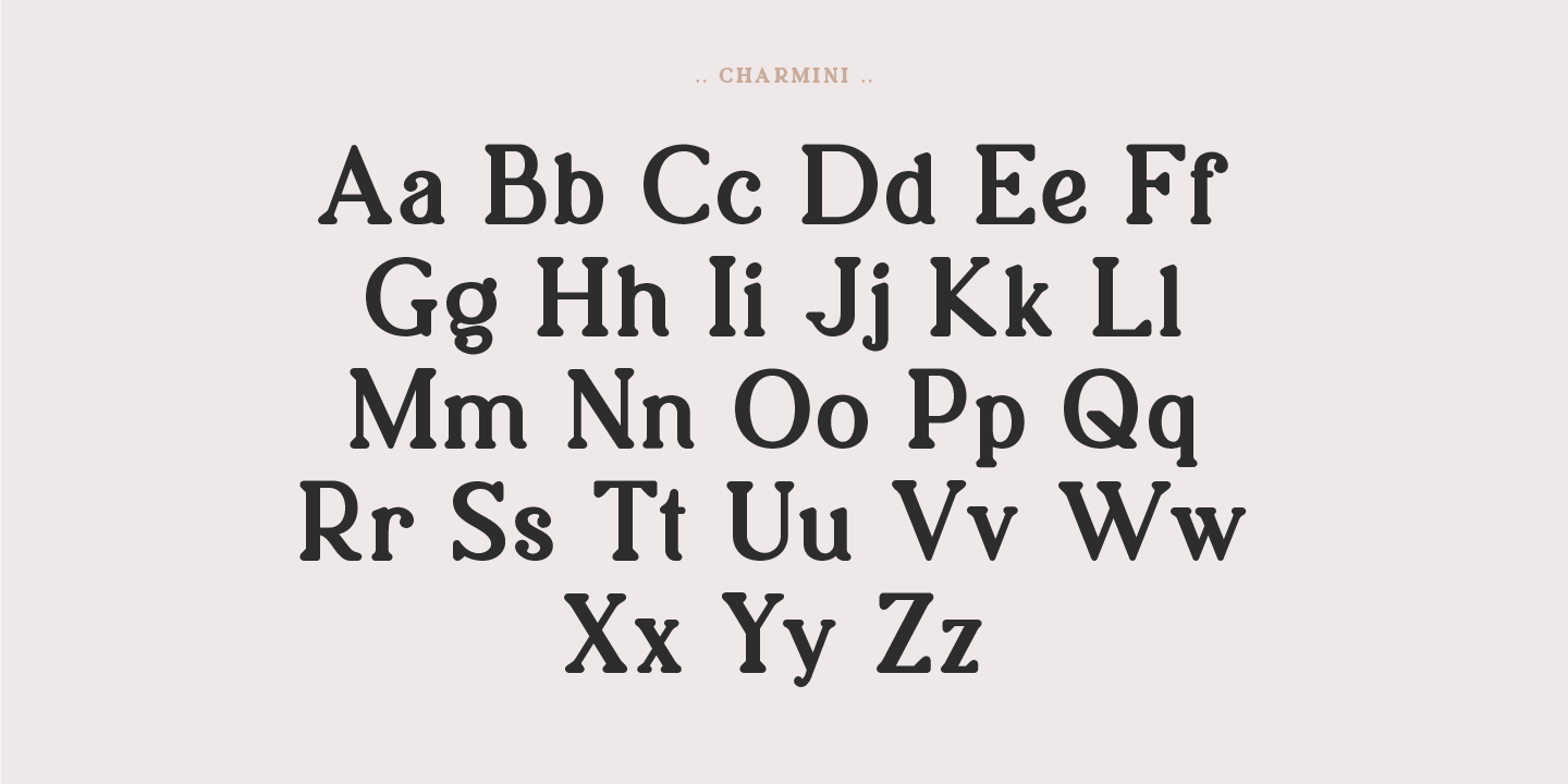 Пример шрифта Charmini Alt Italic Alt
